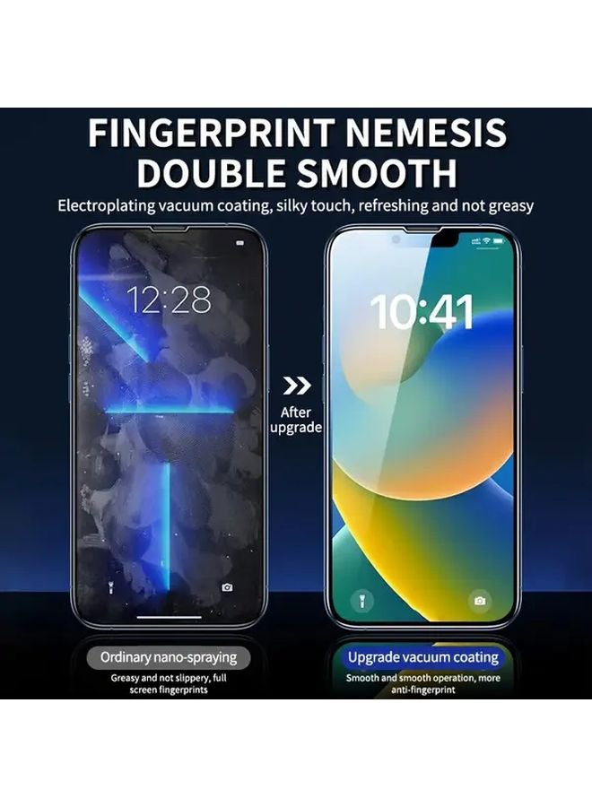 Tempered Glass Screen Protector For iPhone 14 Pro Max 5 Pack HD Anti Fingerprint - Image 5